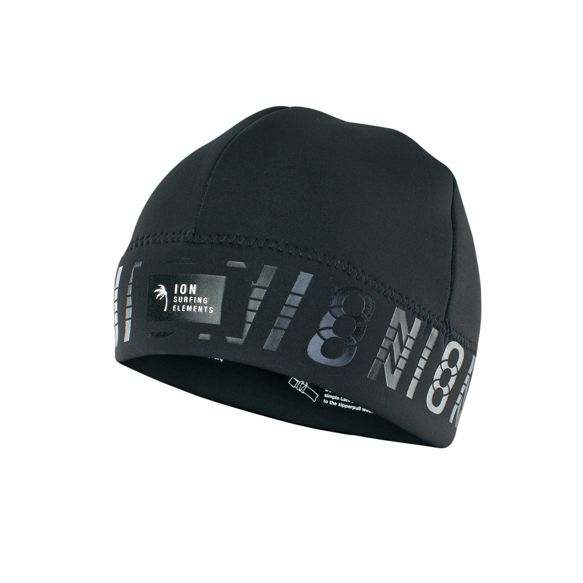 Berretto in neoprene per kitesurf ion Beanie Neo Logo nero Kitepoint.shop Malcesine