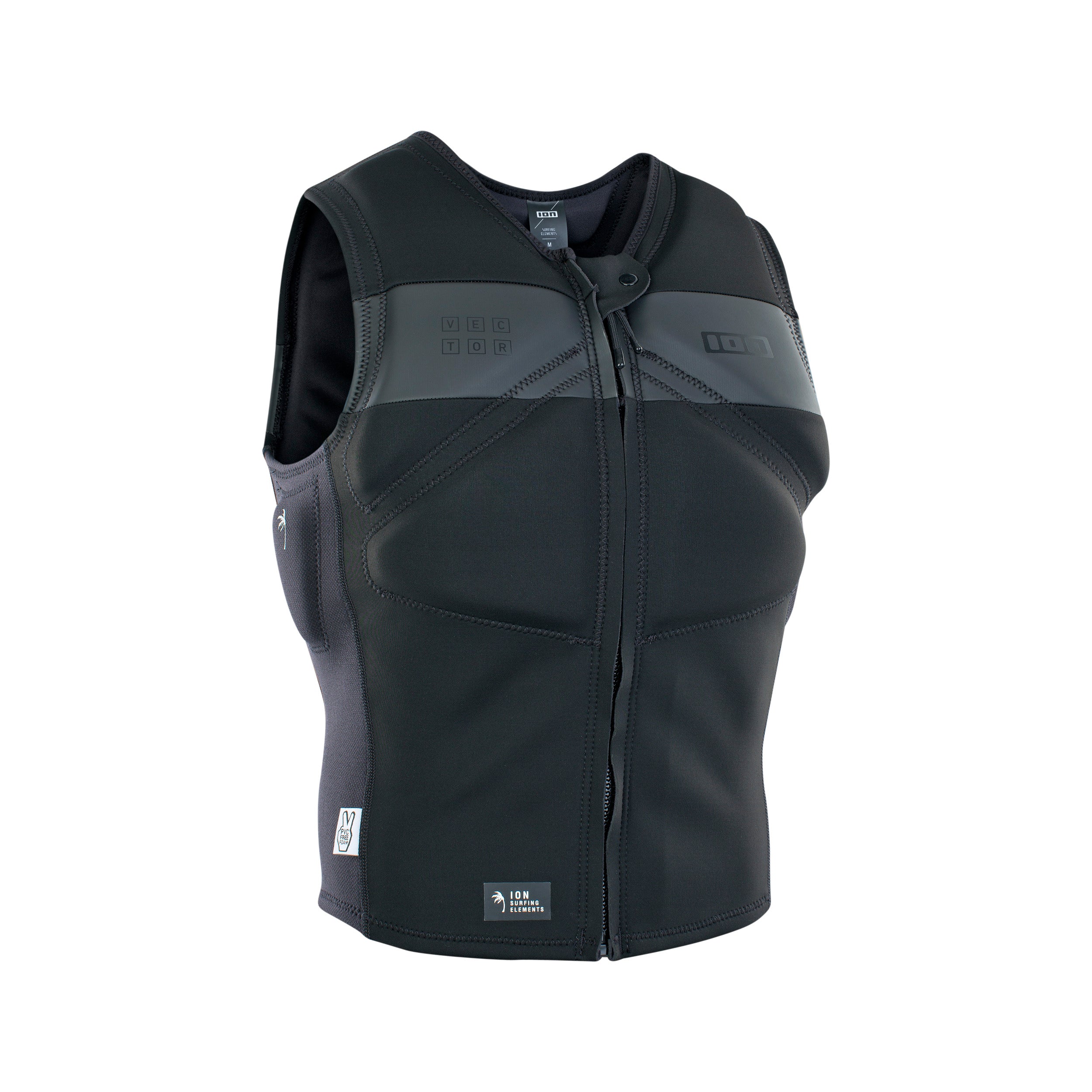 Giubbino protettivo galleggiante per kitesurf Ion Vector Vest Amp nero kitepoint.shop a Malcesine