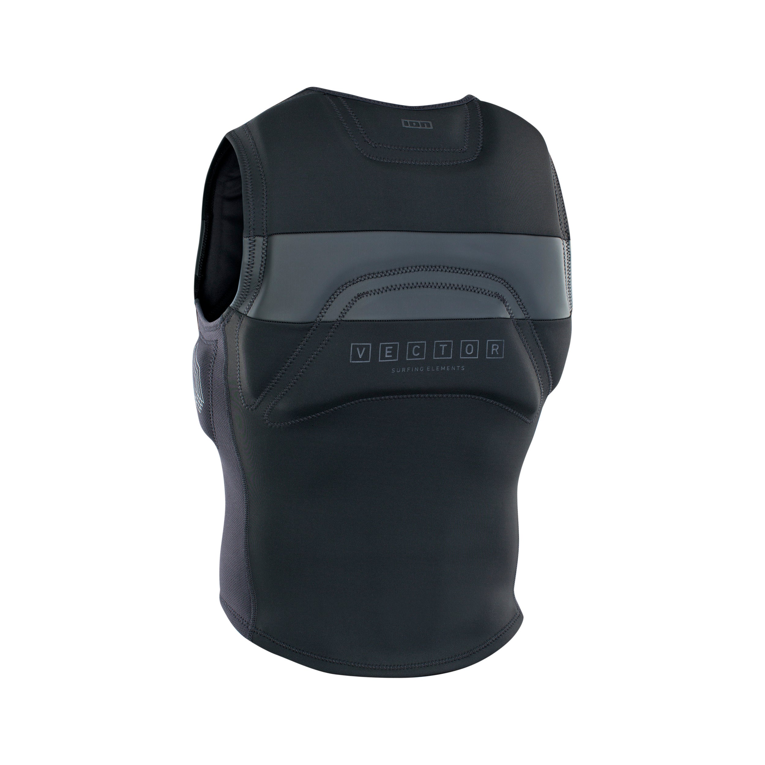 Giubbino protettivo galleggiante per kitesurf Ion Vector Vest Amp nero dietro kitepoint.shop a Malcesine