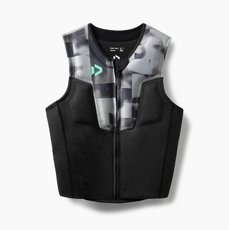 Giubbino protettivo galleggiante impact per kitesurf Duotone Waist Vest grigio/nero Kitepoint.shop a Malcesine