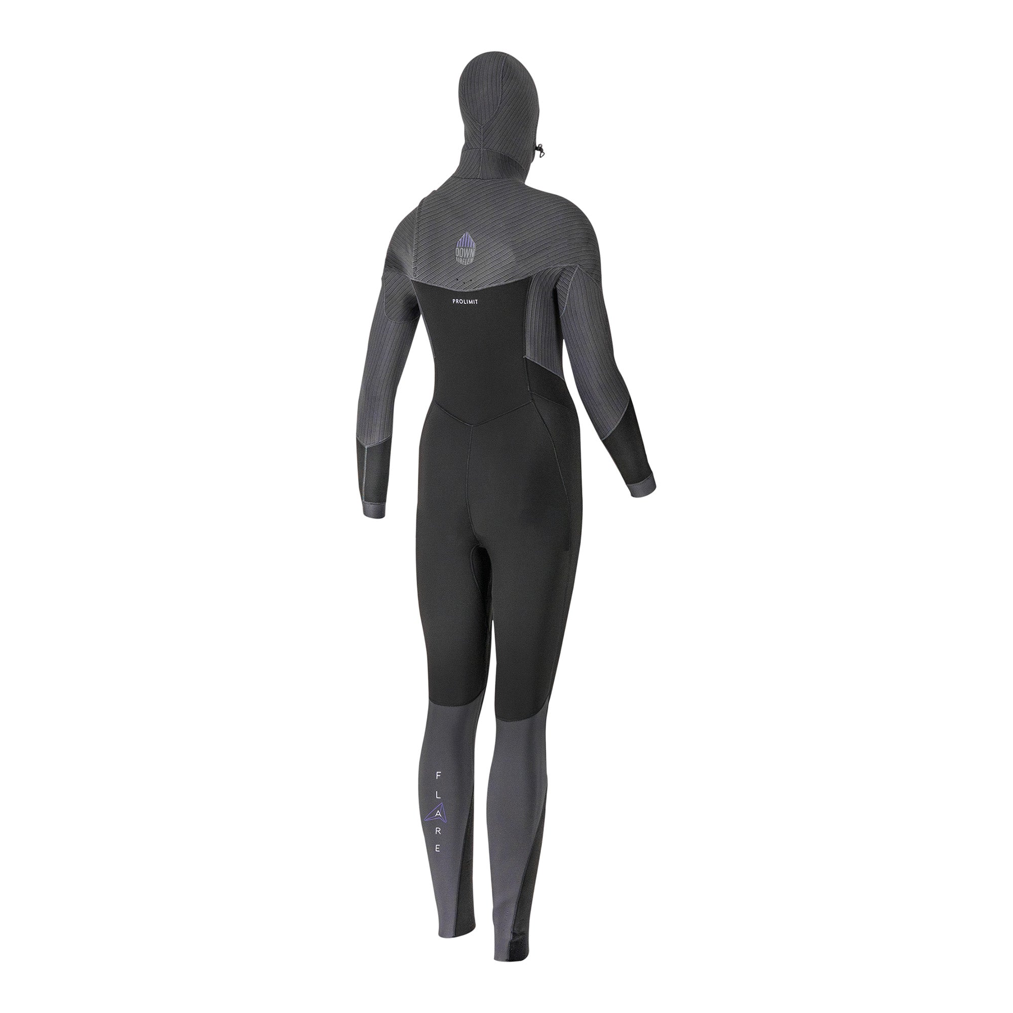 Muta per kitesurf Prolimit Flare Free X-Hooded 6/4 nera dietro Kitepoint.shop Malcesine