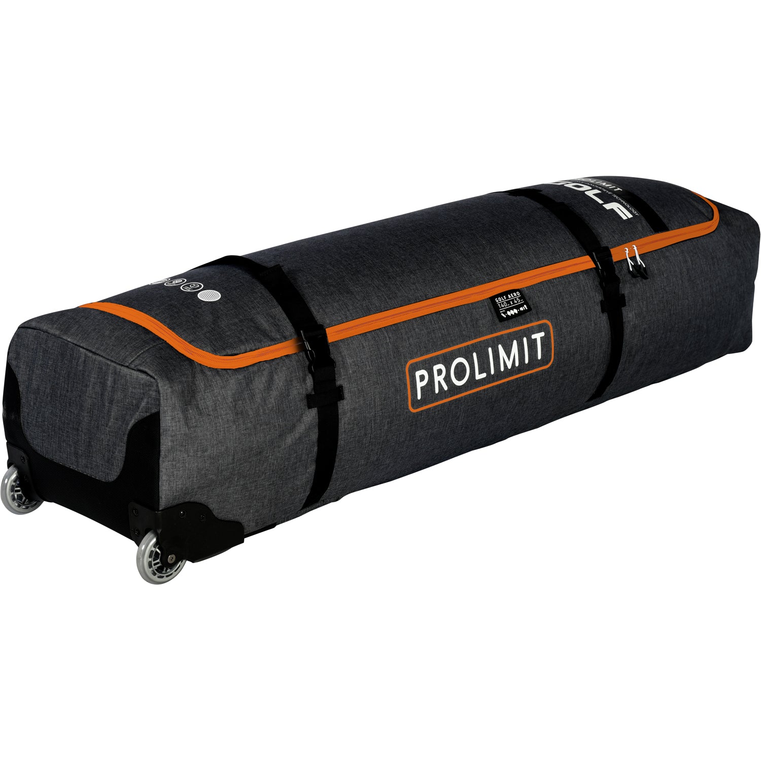Sacca da viaggio PROLIMIT KITE BOARD BAG GOLF AERO WHEELED VARIO ORANGE/BLACK