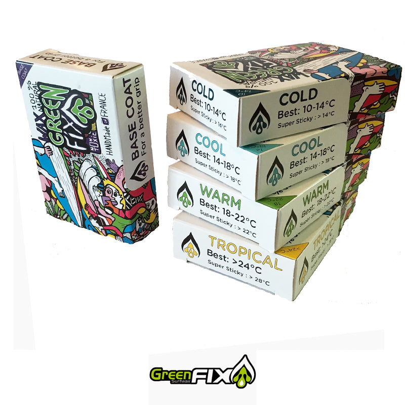 Cera paraffina surf GREEN FIX COLD 10-14°