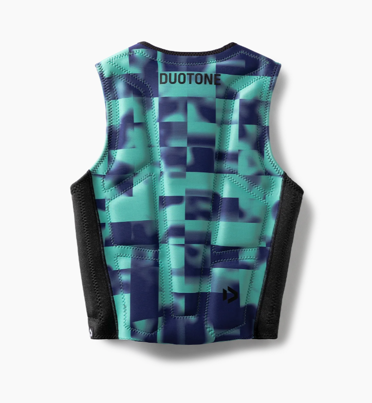 Giubbino protettivo galleggiante impact per kitesurf Duotone Seat Vest verde/grigio dietro Kitepoint.shop a Malcesine