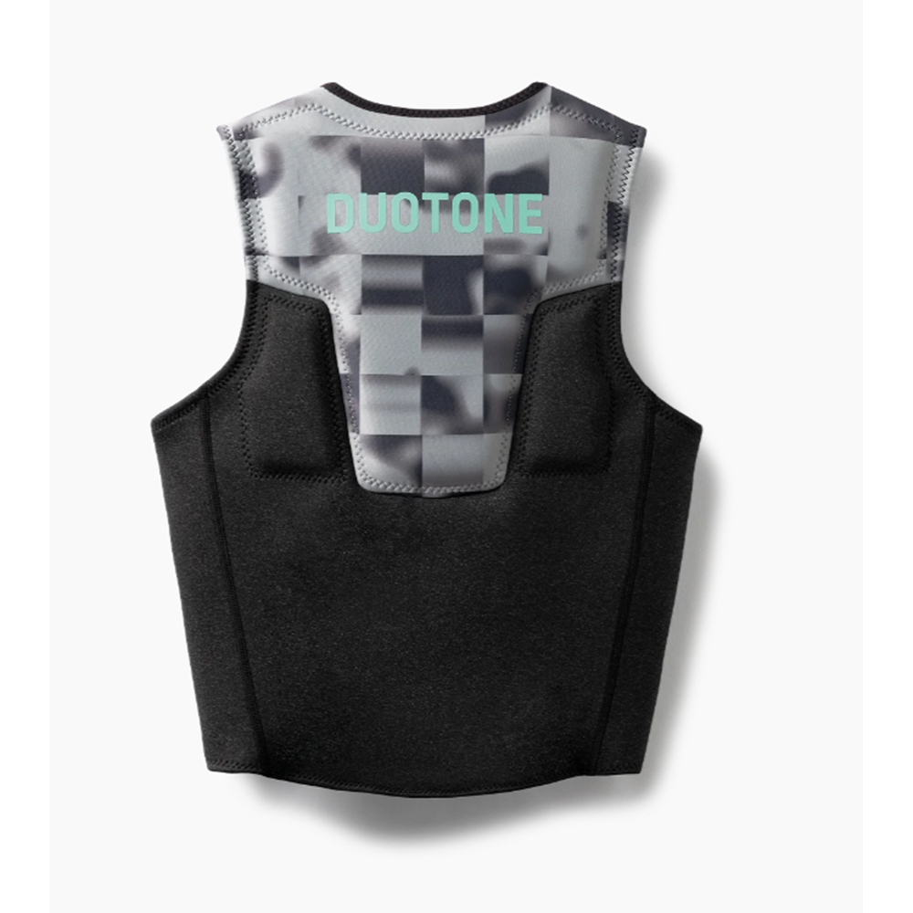 Giubbino protettivo galleggiante impact per kitesurf Duotone Waist Vest grigio/nero dietro Kitepoint.shop a Malcesine