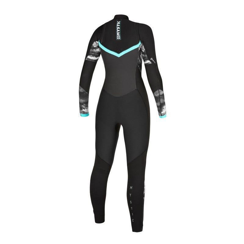 Muta per kitesurf Mystic Diva nera con zip frontale 5/3 dietro Kitepoint.shop Malcesine