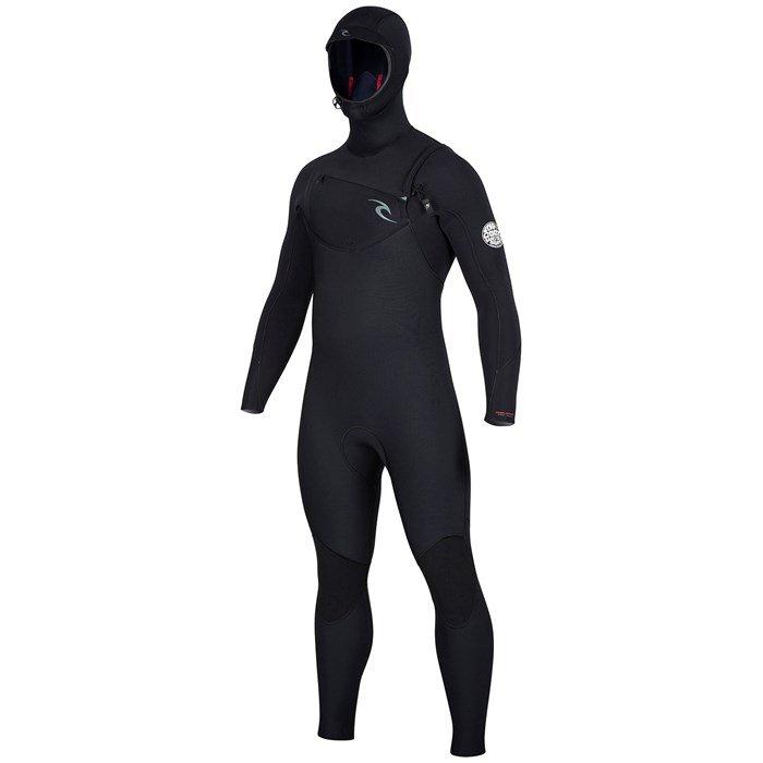 Muta per kitesurf Rip Curl Dawn Patrol 5/3 nera con cappuccio Kitepoint.shop Malcesine