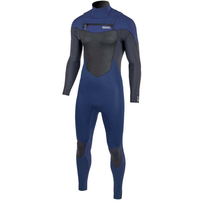 Muta per kitesurf Prolimit Fusion Freezip 3/2 blue zip frontale Kitepoint.shop Malcesine