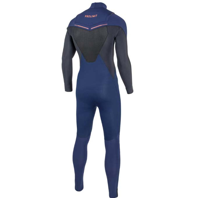 Muta da kitesurf Prolimit Fusion Freezip 5/3 front zip blue dietro Kitepoint.shop Malcesine