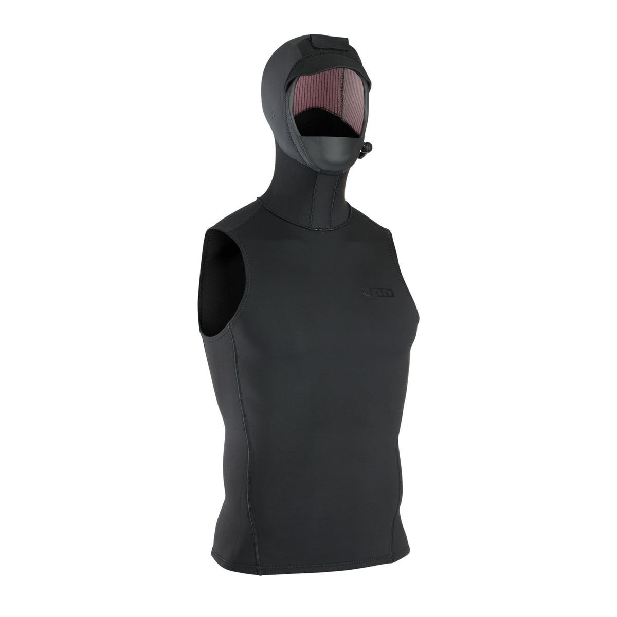 ION NEO TOP HOODED VEST 3/2 BLACK neoprene top