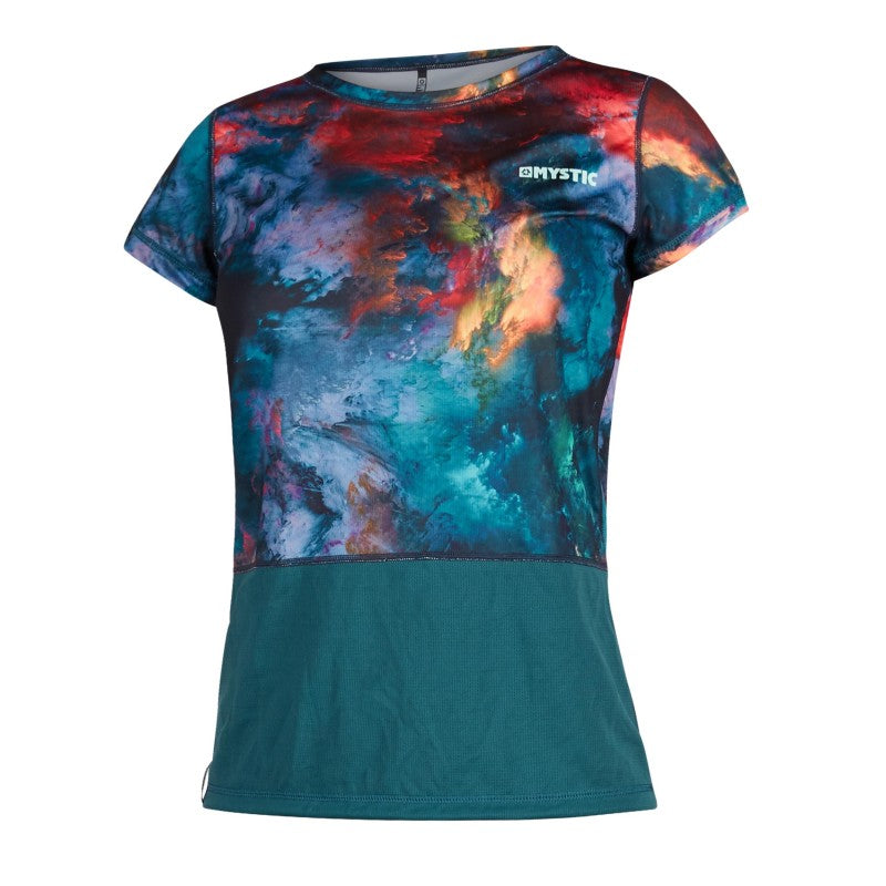 MYSTIC DIVA SS QUICKDRY TEAL women's lycra t-shirt